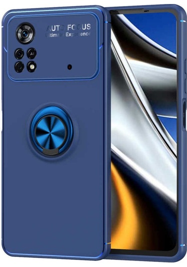 Xiaomi Poco M4 Pro 4G Kılıf Yüzüklü Magnetli Ravel Case Kapak