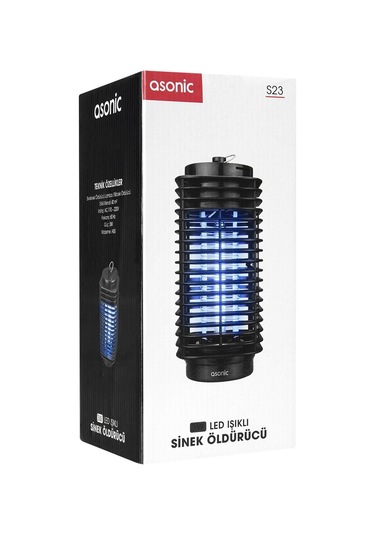 Asonic S23 3w Siyah Led Mavi Işıklı Sinek Öldürücü