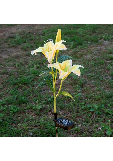Suntek Güneş Enerjili Işıklar 2led Zambak Çiçeği Açık