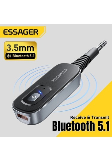 Essager Transmitter Bluetooth 5.1 Adaptör Araba Müzik Kulaklık