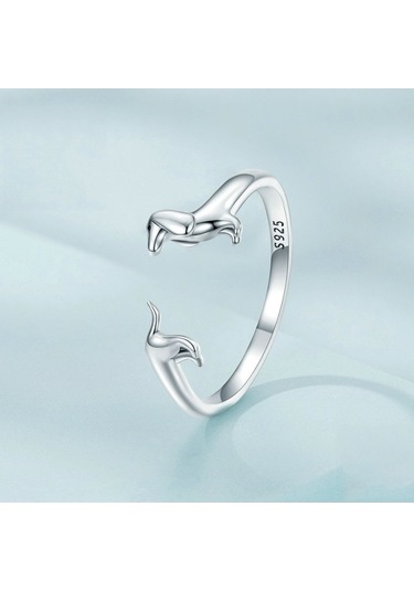 Fastbuy Scr894 Gümüş Dachshund Yıldızlı Bilezik, Renkli S925 Ayarlı Takı Çok Renkli