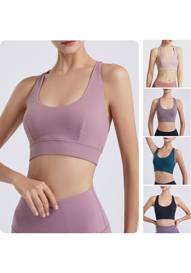 Ximistore9 Kadın Spor Büstiyeri - Kolluklu, Çıkarılabilir Pad, Yoğunluklu, Casual Stili, Siyah Fsp1962-6 Açık Pembe