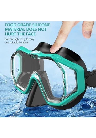 Zyzqstore Üç Camlı Panoramik Dalış Maskesi, Geniş Görüş, Yüksek Çok Renkli, İstenen Renk, Boyut, Tüm Denizcilik Hayatında Çok Renkli