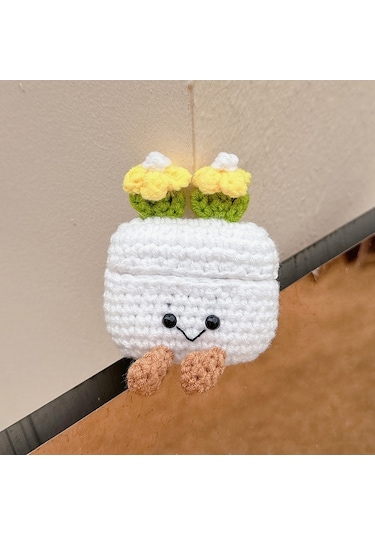 Airpods Uyumlu 3 Peluş Kulaklık Koruyucu Yumuşak Kılıf İçin Smiley Saksı Smiley Saksı