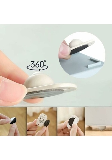 Flybuy Yapışkanlı Tekerli Kutu Parçaları, 360 Dönen Mini Mobilya Tekerleri, Kendinden Yapışkanlı, Mutfak Ve Mobilya İçin, 12 Adet, Renkli -