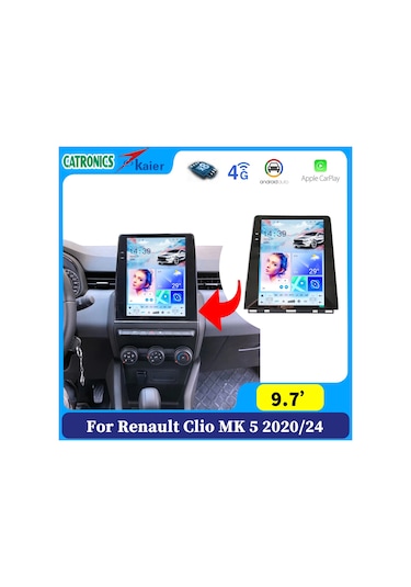 Renault Clıo 5 Low 2020-2021 Multimedya Navigasyon Usb Kamera Carplayer