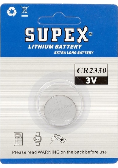 Supex Extra Long Battery CR2330 3V Lityum Pil