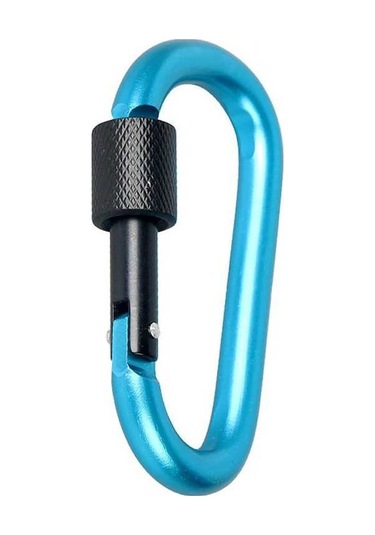 Besthome1 8cm Kilitli D Halka Karabina, Hafif Alüminyum, 30kg Kapasite, Çelik