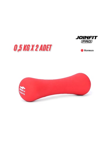 Joinfit Vinyl Neopren Dambıl Seti 0,5 Kg X 2 Adet Kırmızı