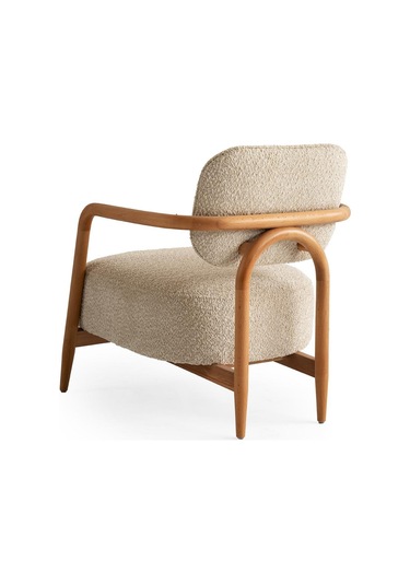 Gloria Ahşap Kollu Ayaklı Berjer Beyaz