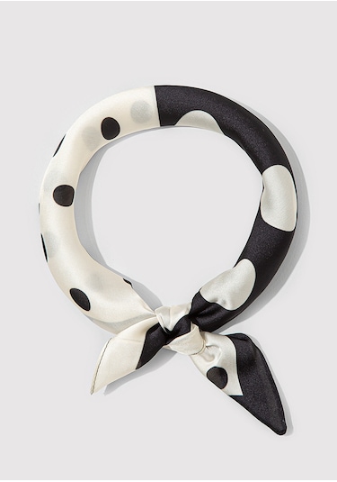 Mavi - Puantiye Desenli Bandana 1913948-70048 Ekru
