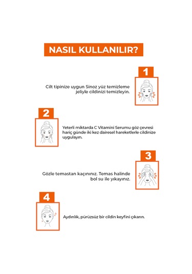 Sinoz Ton Eşitleyici Aydınlatıcı Vitamin C %4 Niacinamide %2 Yüz Serumu Tüm Ciltler İçin 30 ML