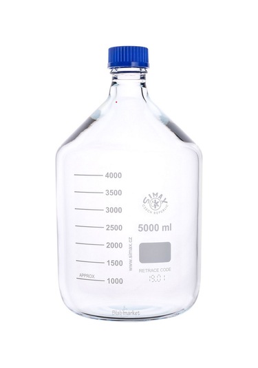 Simax Cam Otoklav Şişe 5000 Ml - Vida Kapaklı Boş Şişe