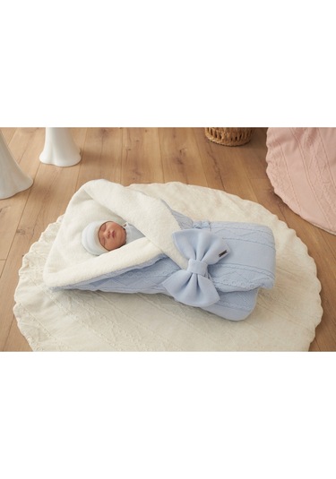 Fiyonk Triko Kundak Mavi