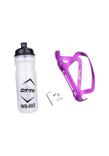 Suntek Dağ Bisikleti Su Şişesi Kafesi İçki Sağlam Mor Mor