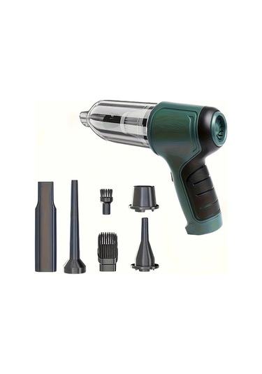 Honeybeeshop Yeşil Evde Arabada Kullanılabilen Çok Fonksiyonlu Üçü Bir Arada Kablosuz El Süpürgesi Toz Kalıntı Tüy Çeker Üfler