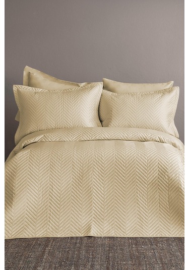 İssimo Simply Orkide Krem Yatak Örtüsü Set Çift Kişilik-1656