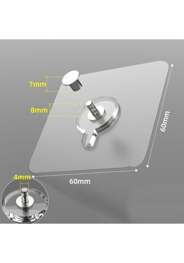 5 Adet Ultra Güçlü Vantuzlu Askı