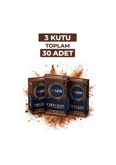 Oxlove Chocolate Aromalı Prezervatif 10&apos Lu 3 Kutu