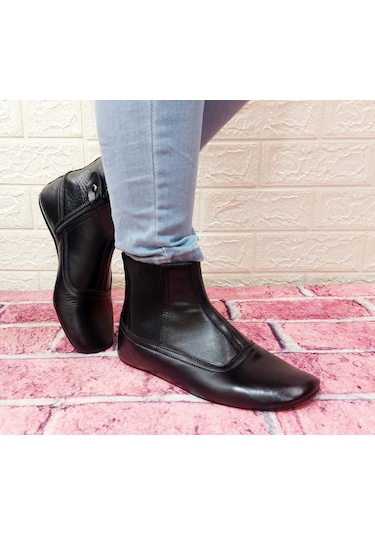 Fiyra Mest GRD Kalın Hakiki Deri Fermuarlı Lastikli İçi Miflonlu AYKMST-00000005