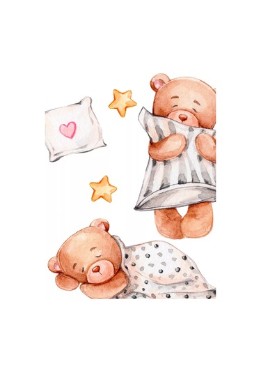 Artenuevo Duvar İç Mekan Çocuk Ayı Etiketleri 152778260 Mavi