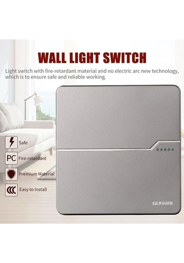 Besthome1 Tek Kutuplu 15a 250v Dekoratif Anahtar, Ev Ofis Sessiz Güvenli Işık Anahtarı