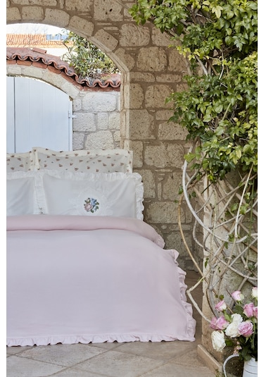 Karaca Home Fayette Çift Kişilik Nakışlı Nish Set Pudra 200.22.14.0434