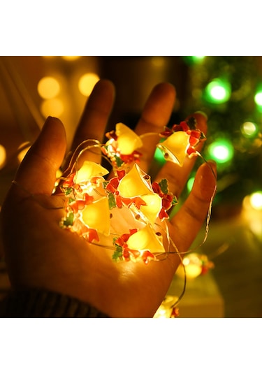 Shineyee Noel Asağı Şekilli 3m 30 Led Işık Zinciri, Sürekli Ve Parıltı Modu, Dışarı/içeri Dekorasyon, 3xaa Pil Pil Dahil Değil