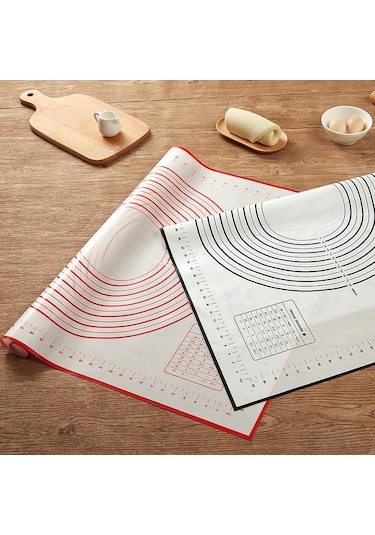 Siyah Silikon Fiberglas Haddeleme Hamur Pedi Kek Bakeware Astar Ped Mat Haddeleme Hamur Mat Pişirme Pasta Aracı 60 X 40 Cm