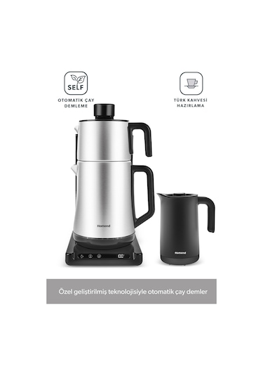 Homend Smart Royaltea Plus 1781H 2In 1 Inox Wifi Otomatik Çay Ve Türk Kahve Makinesi