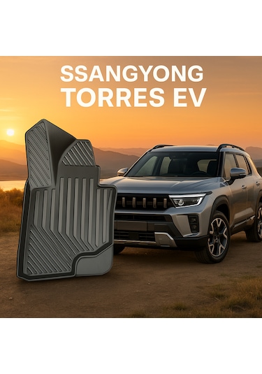 Ssangyong Torres Evx Elektrikli 3d Oto Paspas Tam Uyum Siyah