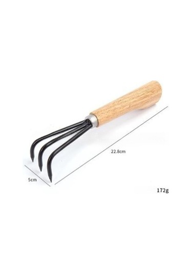 Suntek El Tırmığı Ahşap Tutamak Mini Çok Açık-kahverengi