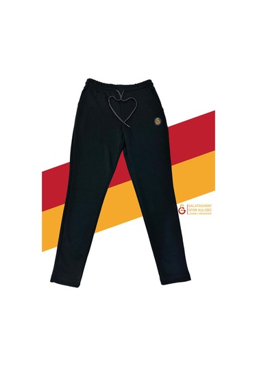 Galatasaray Lisanslı Siyah Dar Paça Eşofman Altı Siyah