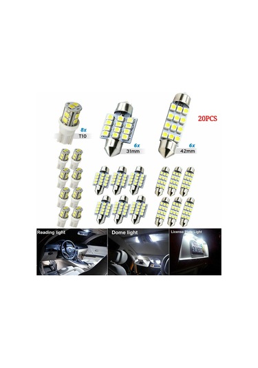 Konesam 20 Parça Led Araç Işık Seti: T10 Konfor Işığı, Plaka Ve İç Mekan Lambaları - Enerji Verimli, Kolay Kurulum Diğer