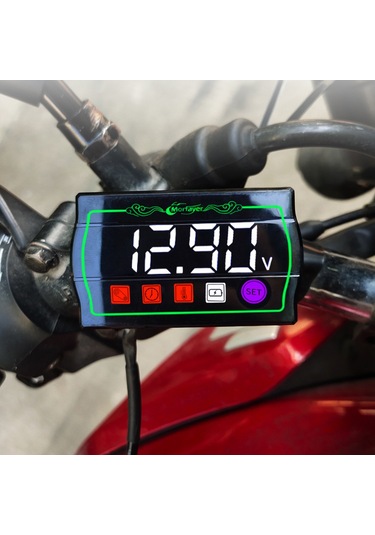 Vkemall Motosiklet Çok Fonksiyonlu Tachometre: S7 Su Geçirmez, Arıza Tanı, Saat, Kronometre, Rpm Ve Sıcaklık Gösterimi