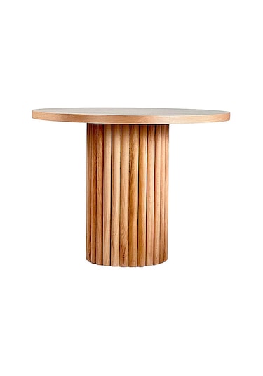 Myra İskandinav Natural Ahşap Masa Sandalye Takımı 90x90 Natural