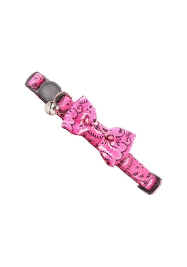 Pawise Papyonlu Kedi Boyun Tasması Pembe