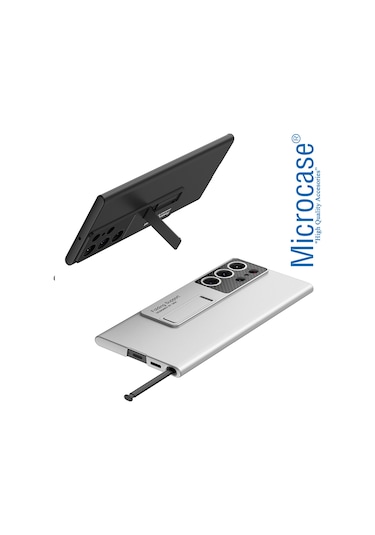 Samsung Galaxy S23 Ultra Standlı Sert Plastik Mat Kılıf - AL3566