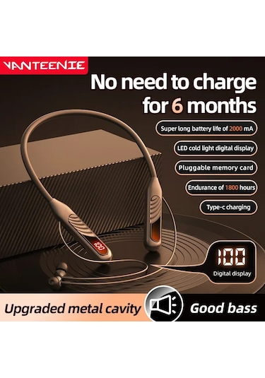 Carrier Bt8 Kablosuz Bluetooth Kulaklık Kulaklıklar Açık Spor Kulaklık 5.3 Şarj Bin Ekran Dokunmatik Kontrol Kulakiçi İle Muisc İçin