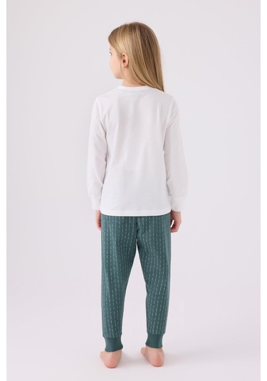 Arnetta 3050 Kız Çocuk Love Uzun Kol Pijama Takım Krem