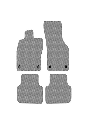 Porsche Cayenne 2010-2017 Uyumlu Gri Dikişli Gri Deri Paspas