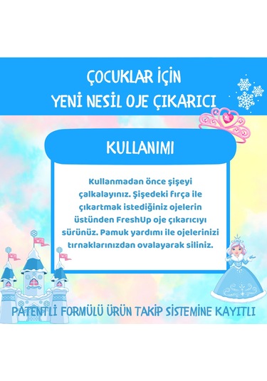 Freshup Yeni Nesil Çocuk İçin Oje Çıkarıcı Naturel 10 ML