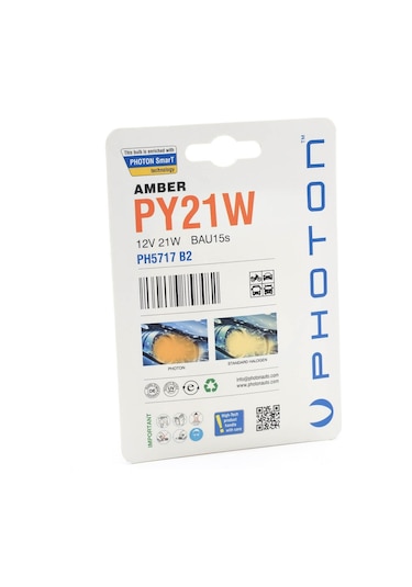 Photon Sinyal Ampülü Py21w Turuncu Amber 93 Ampül Şaş Tırnak İkili Paket