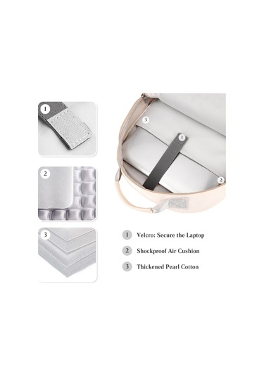 Çok Cepli Okul Sırt Çantası Genç Okul Çantası Sırt Pembe