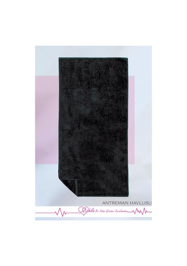 30x85cm Sporcu Havlusu Pamuklu, Anti Bakteriyel, Ter Emici Fitness Plates Boks Tenis Spor Havlusu Siyah