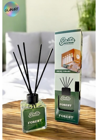 Sasta 100 Ml Saten Çubuklu Bambu Ortam Kokusu Genç Odası Forest Sedir