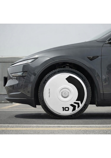 Haloblk Halodısc 2 Arrow - Tesla Model Y - 21 İnç Aerodinamik Beyaz Jant Kapağı - 4 Adet