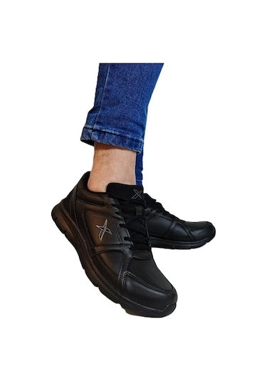 Kinetix Kalen Pu Siyah Hafif Ve Rahat Günlük Spor Ayakkabı Siyah