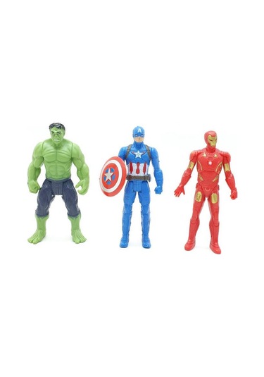 Avengers Hulk & İron Man & Kaptan Amerika  Figür
