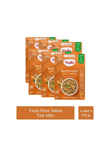 Yayla Salata Hazır Tatlı Miks 120 Gr X 6 Adet